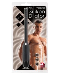 Dilator - Harnröhren-Vibrator aus Silikon - Schwarz - 8 mm